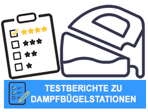 Îllustration Testberiche bei Dampfbügelstationen